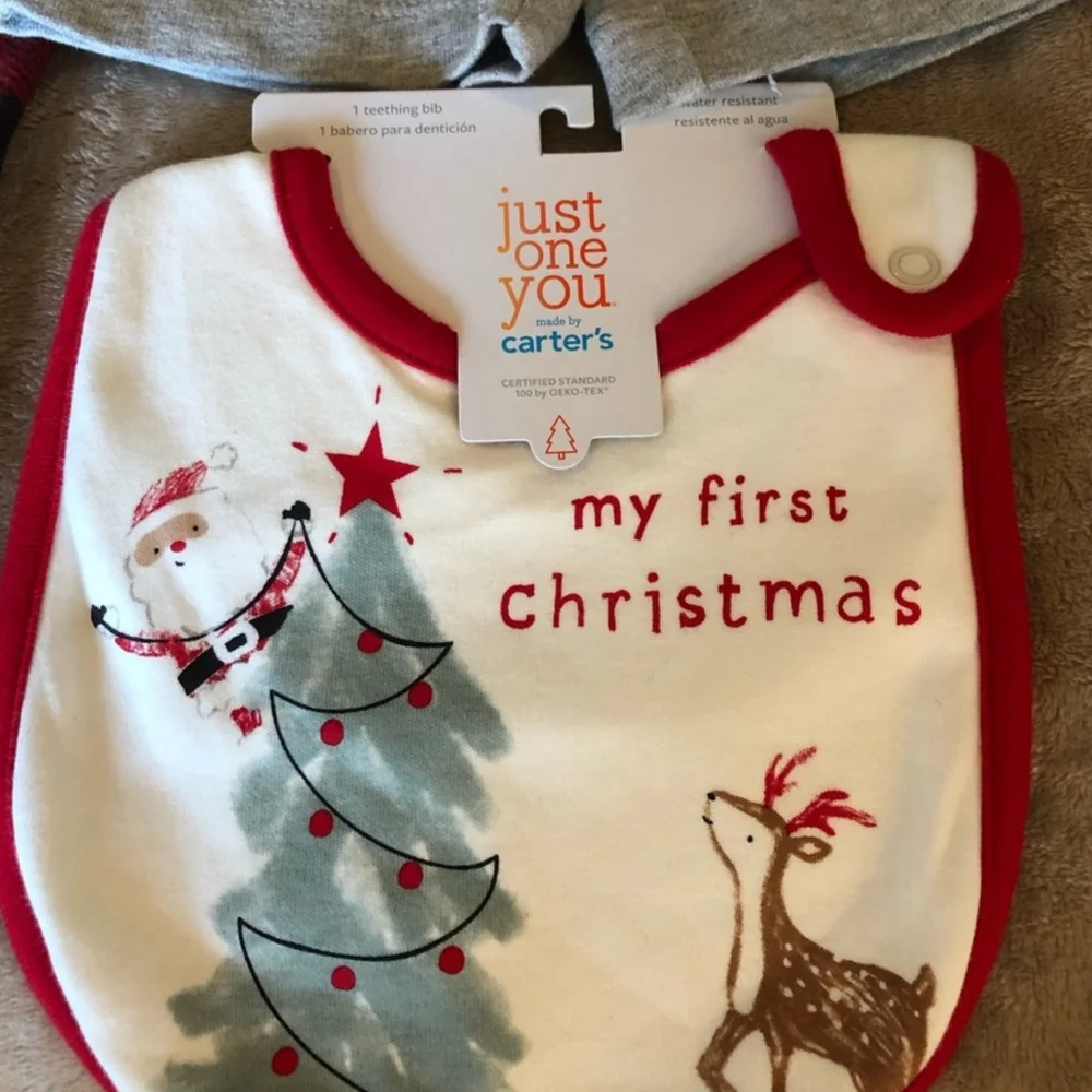 Carter's Baby | 3 Piece Bundle Pajama Pants, Bib, Shorts